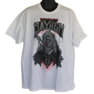 MAYHEM FESTIVAL Concert Tshirt, XL, White 2013 EUC, Festival Tour, Grim Reaper